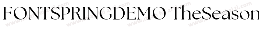 FONTSPRINGDEMO TheSeasonsLightRegul字体转换